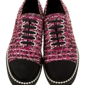 Limited edition Chanel tweed oxfords